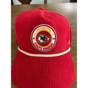 NEW with tags Kansas City Chiefs 47 Brand Red Corduroy Snapback Rope Hat MSRP $4